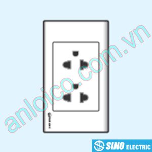 2 ổ cắm 3 chấu Sino - S18UE2