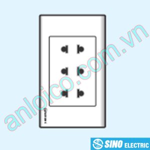 3 ổ cắm 2 chấu Sino - S18U3