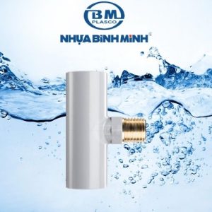 Chữ T ren ngoài nhựa, thau Bình Minh