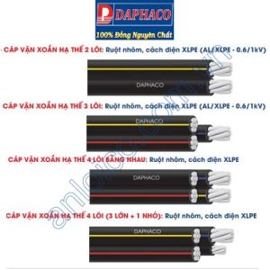 Cáp vận xoắn hạ thế LV-ABC Daphaco