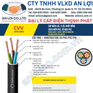 Đại lý cáp điện 3 lõi CVV Thịnh Phát