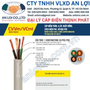 Đại lý cáp mềm tròn VCmt Thịnh Phát