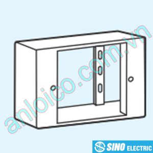 Đế nổi nhựa chữ nhật thấp chống cháy Sino-CK1578RL