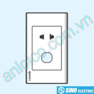 Ổ cắm đơn 2 chấu với 1 lỗ Sino - S18UX