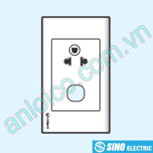 Ổ cắm đơn 3 chấu với 1 lỗ Sino - S18UEX
