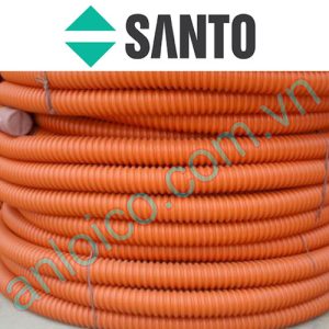 Ống nhựa gân xoắn HDPE cam SANTO